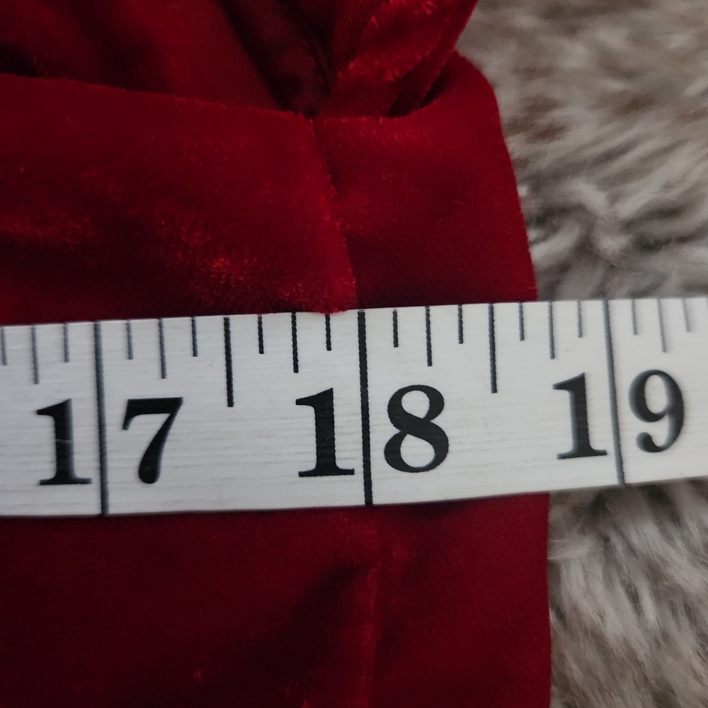 Zara Basic Collection Red Velvet Flutter Sleeve T… - image 6